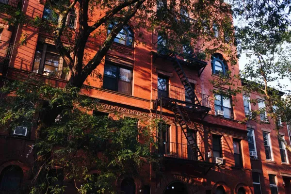 Brooklyn apartment buildings with fire escapes