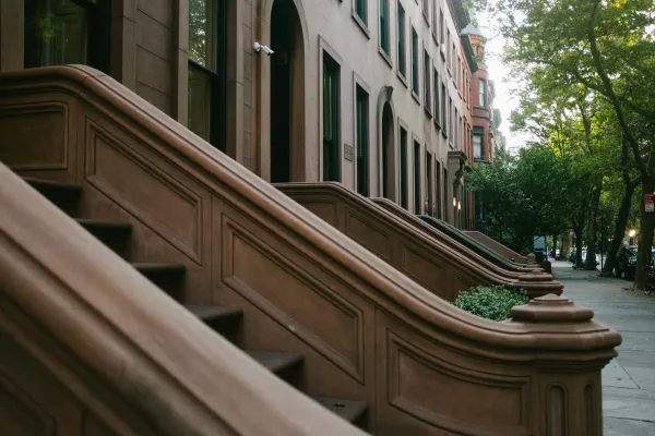 Brooklyn stoops and residential street