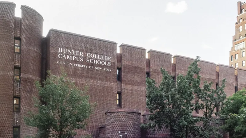 Hunter College High School building on the Upper East Side