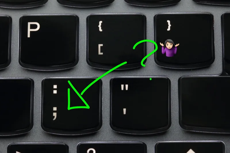 Semicolon punctuation mark