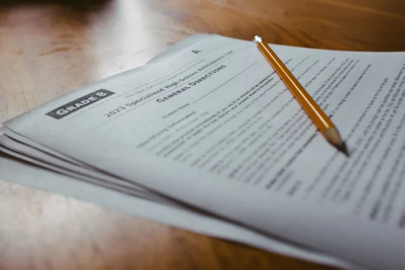 SHSAT practice test booklet